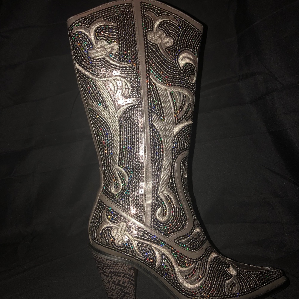 Helen’s Heart Sequin Cowgirl Boots